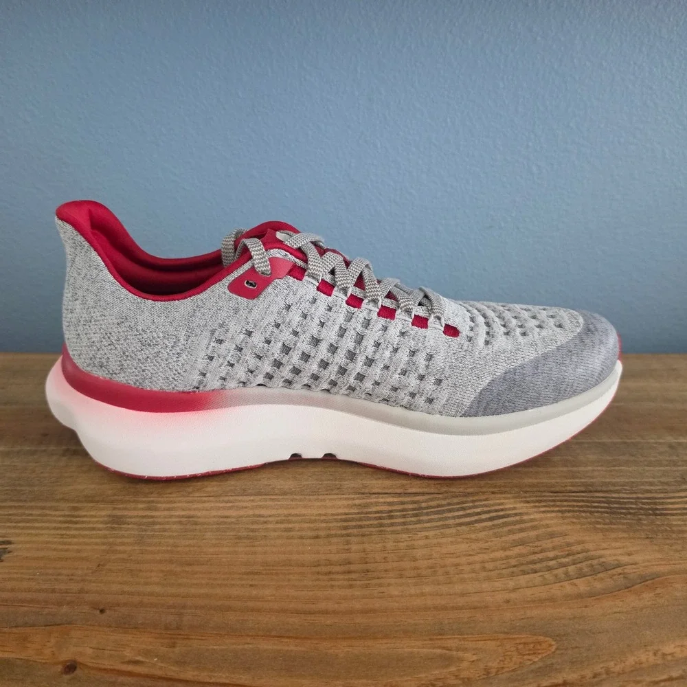 Rabbit Mens Dream Chaser Running Shoes Scarlet Sage Grey Knit‎ RMSDC-650 Size 11